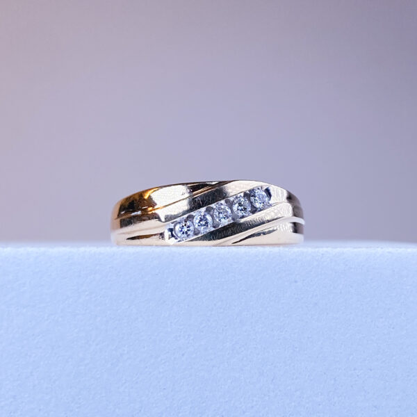 14k Gold Diamond Band - Image 2