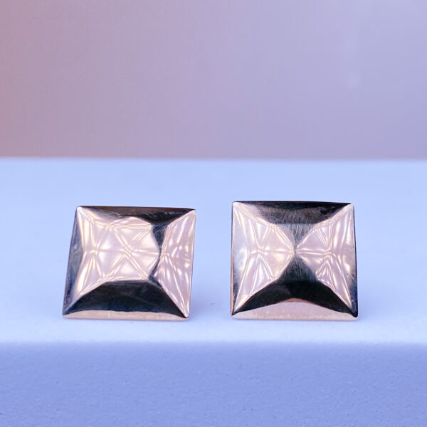 14k Gold Square Studs