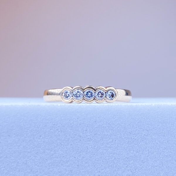 14k Diamond Bezel Set Band - Image 3