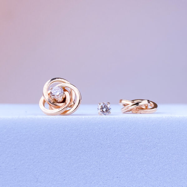 14k Detachable Stud Earrings - Image 3