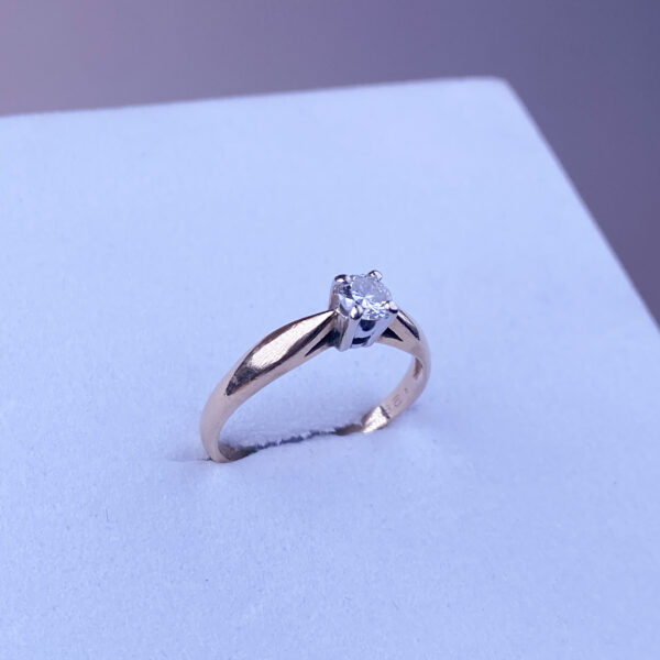 14k Solitaire Diamond Ring