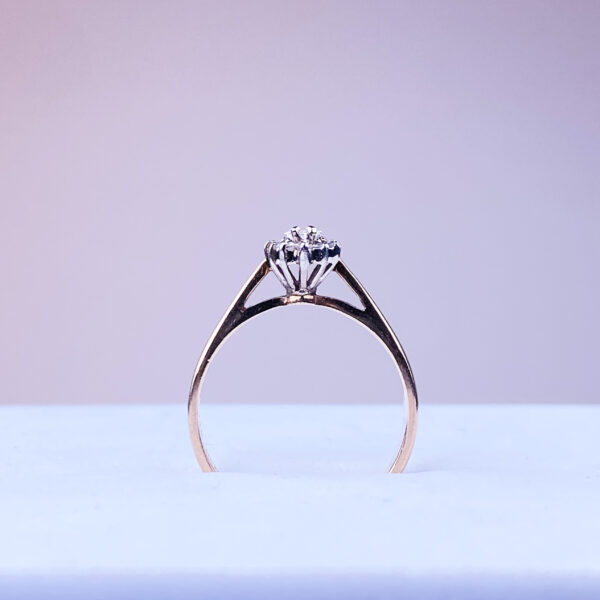 14k Marquis Diamond Halo Ring - Image 2