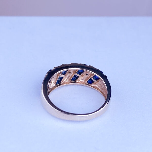 10k Sapphire Diamond Band - Image 4