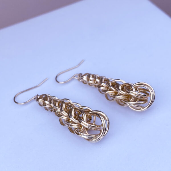 10k Gold Chainmail Earrings