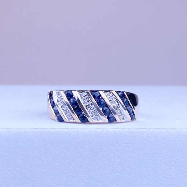 10k Sapphire Diamond Band - Image 3