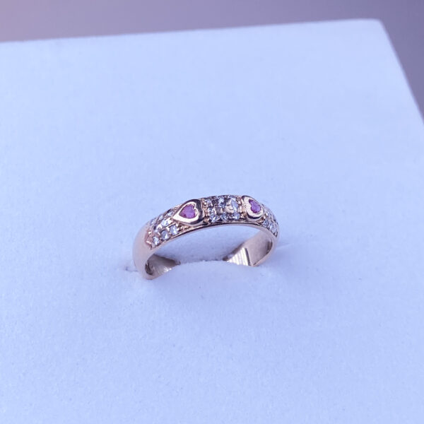 14k Ruby Hearts Band - Image 2