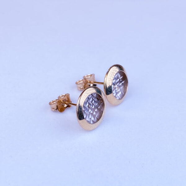 14k Diamond Cut Studs - Image 2