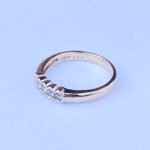 14k Diamond Bezel Set Band - Image 2